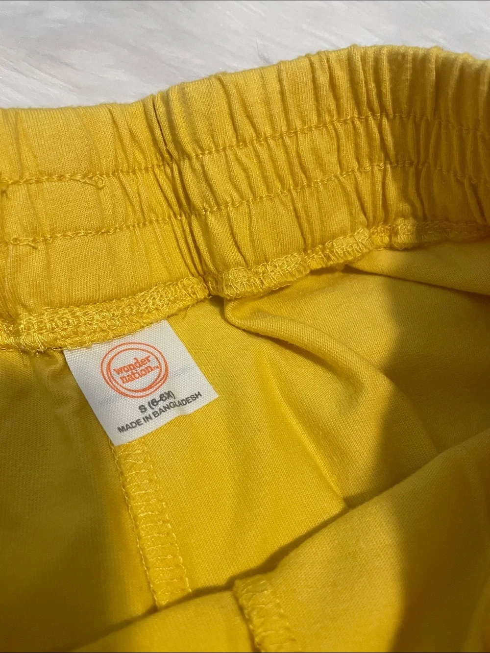 wonder nation Black 'Good Vibes' Graphic Tank with Yellow Shorts
